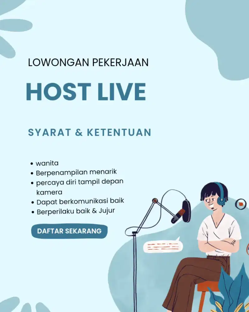 Dibutuhkan segera HOST LIVE OLSHOP