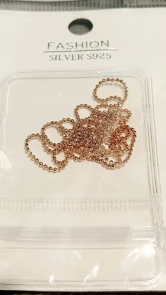 Kalung perak 925 rose gold