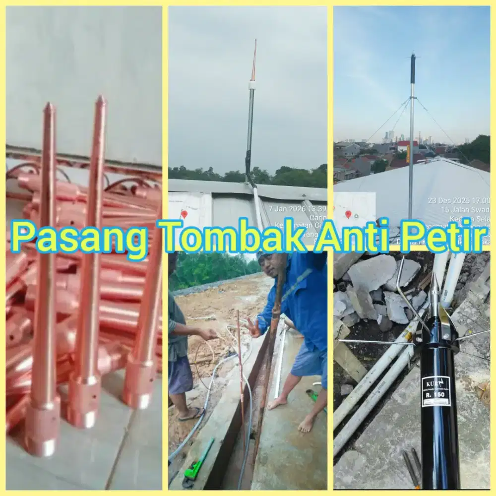Ahli Teknisi Pasang Alat Anti Petir Penangkal Petir