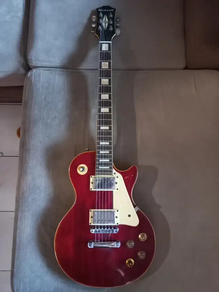 Gitar merk rockwell type RLP22 merah transparan asli ori MIK