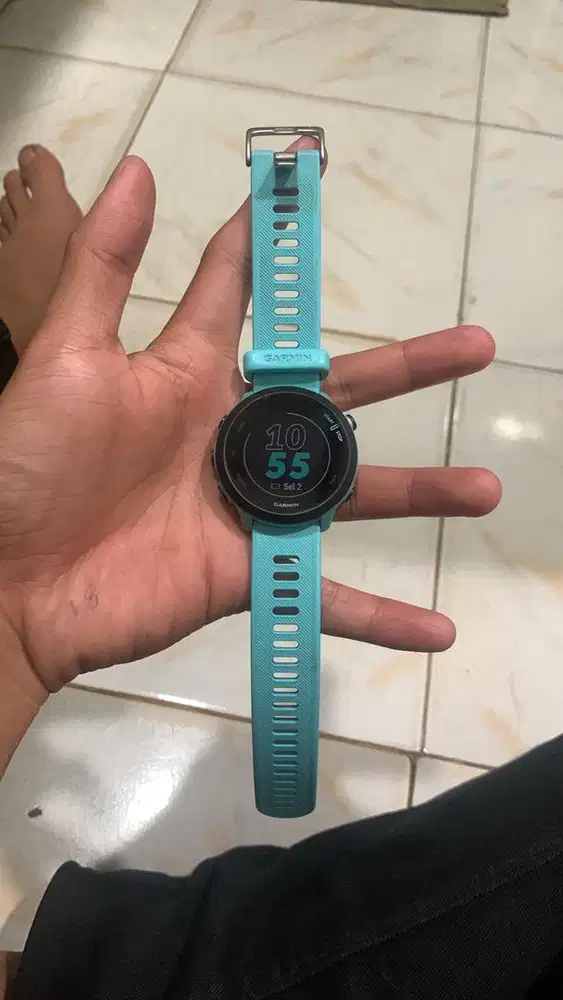 Jam garmin Forerunner 55 warna biru