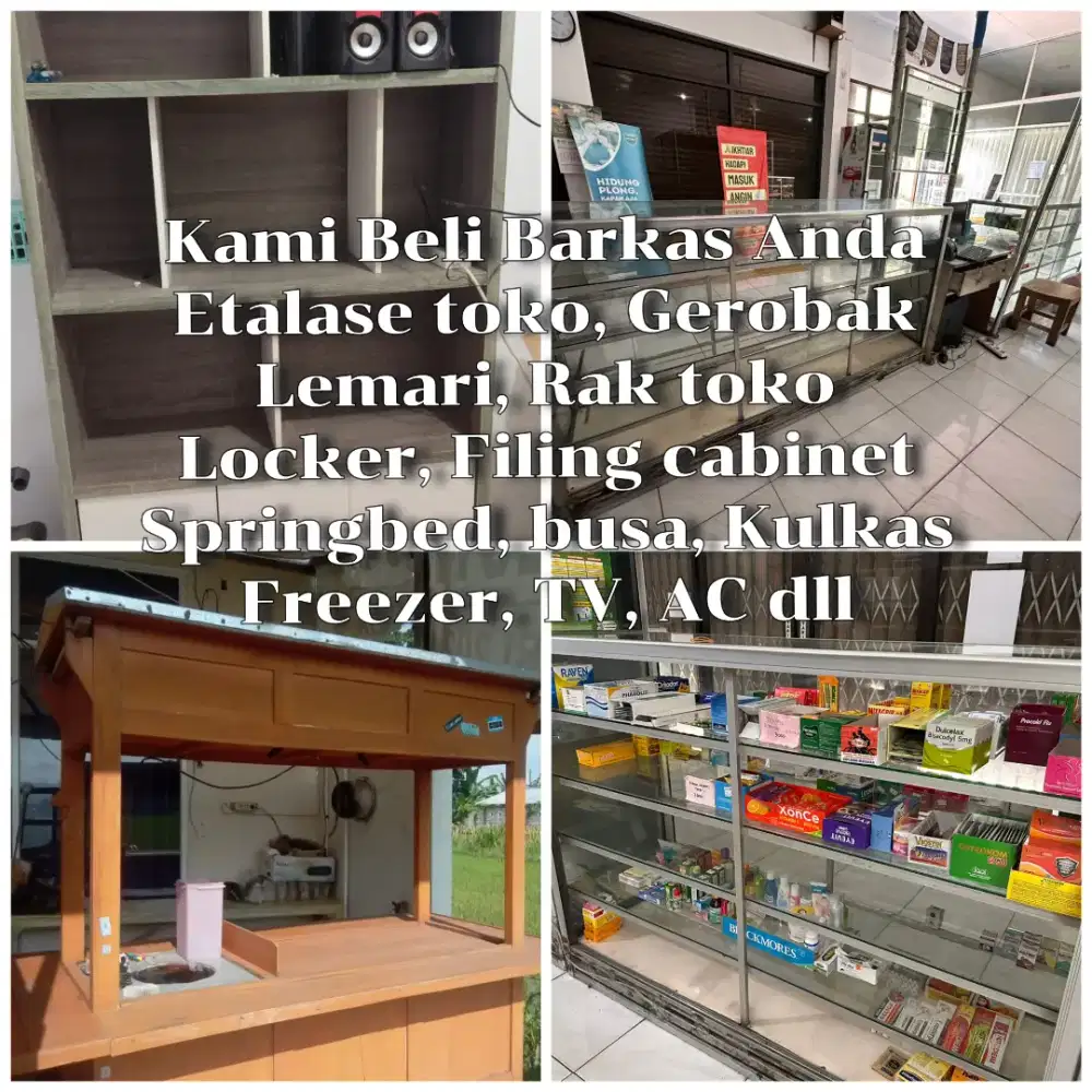 Kami terima lagi Etalase Bekas dan barang bekas lainnya