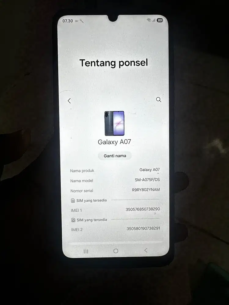 SAMSUNG A07 4/64 Helio G99 Siap Pakek