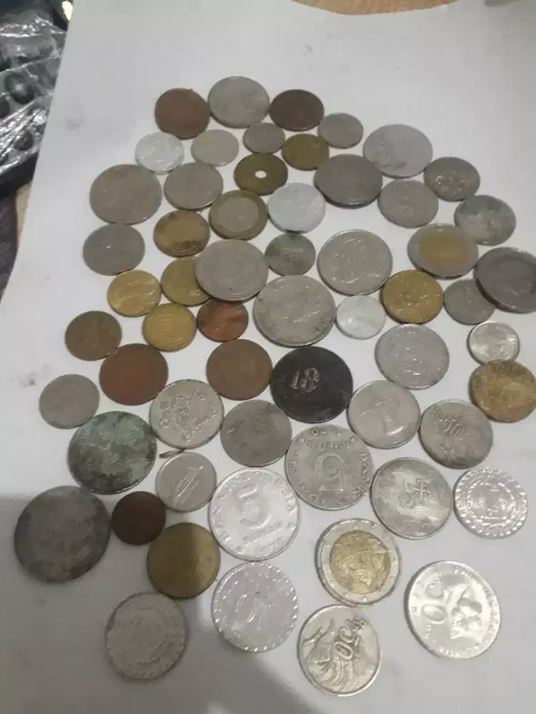 Uang koin kuno/lama dari ber bagai negara borongan murah bisa barter