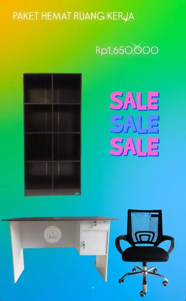 PROMO SALE PAKET HEMAT RUANG KERJA TERMURAH GRATIS ANTAR
