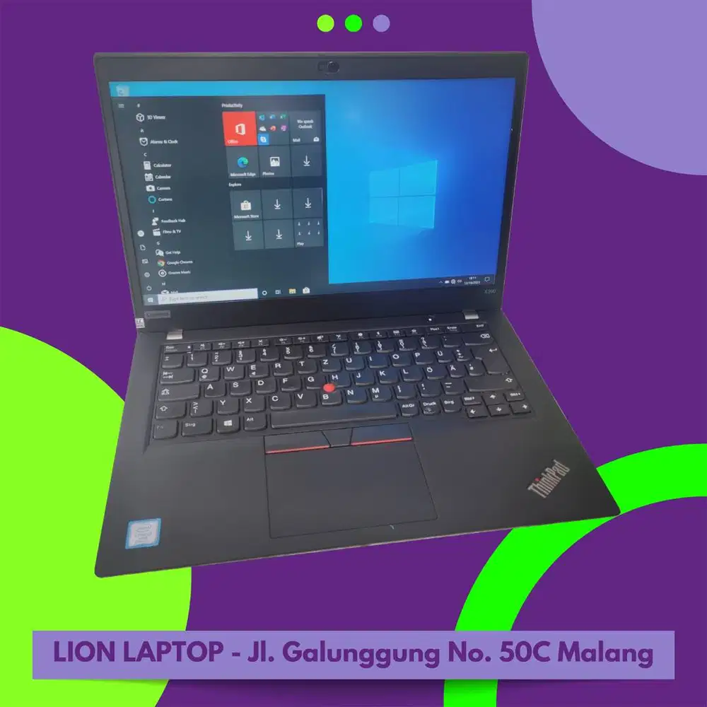 RAM 16GB SSD 256GB Core i5 Gen 8 Slim Lenovo Thinkpad X390 [09|01]