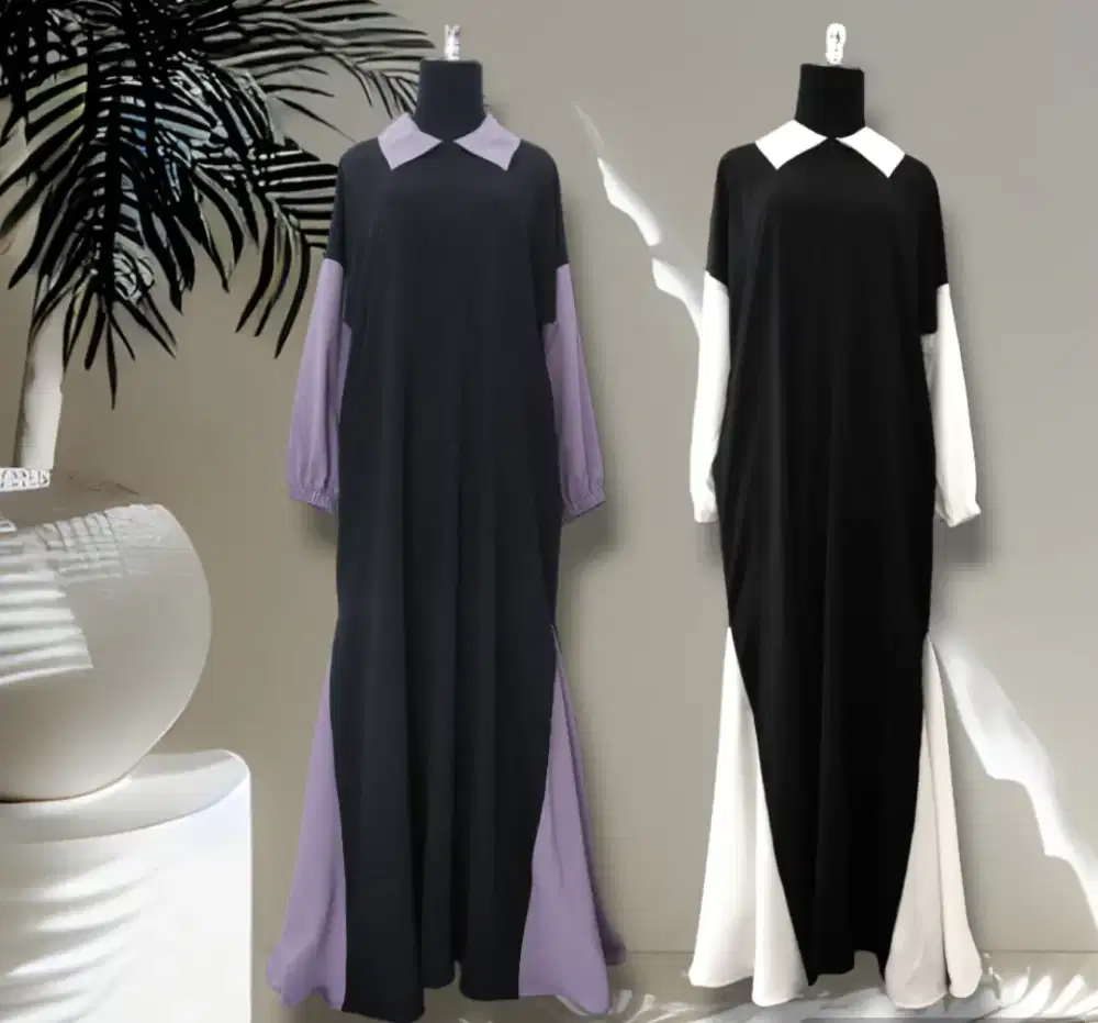 Dress busana Muslim bahan snowsheer