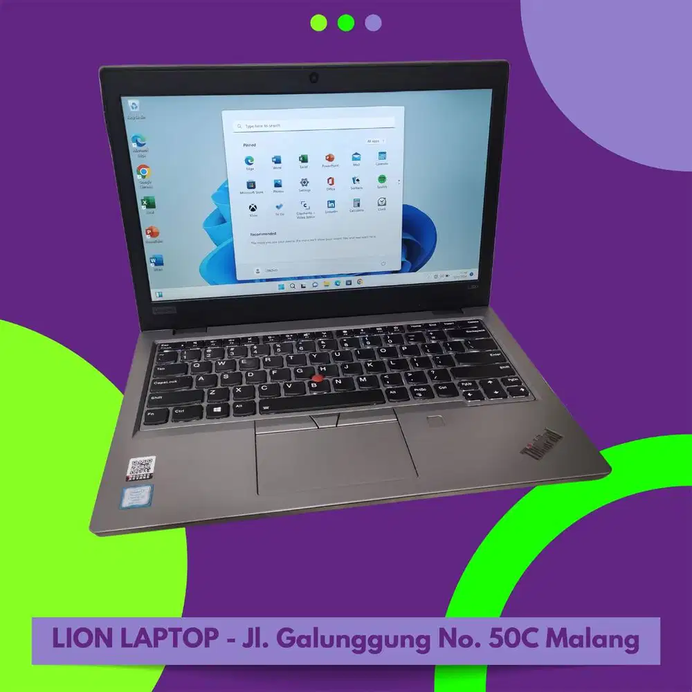 Core i5 Gen 8 RAM 8GB SSD 256GB Lenovo Thinkpad L390 [09|01]