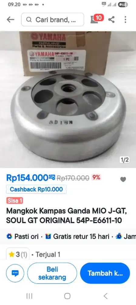 MANGKOK KANFAS GANDA MIO J. ASLI YAMAHA