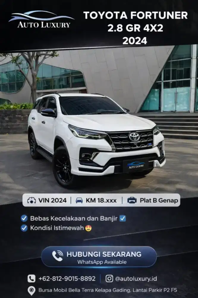 FORTUNER 2.8 VRZ GR PUTIH 2024