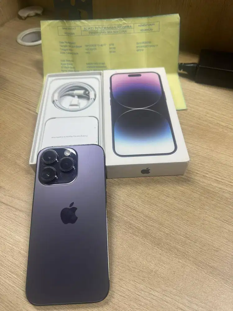 IPHONE 14PRO 512GB DEEP PURPLE SIM & ESIM - RESMI BEA CUKAI / SETARA I