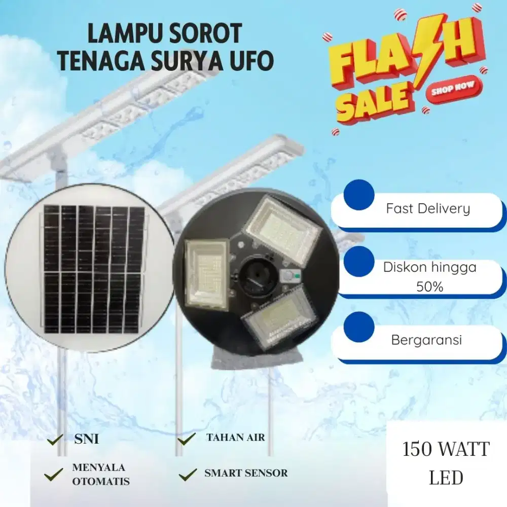 JUAL LAMPU TAMAN MODEL UFO TENAGA SURYA
