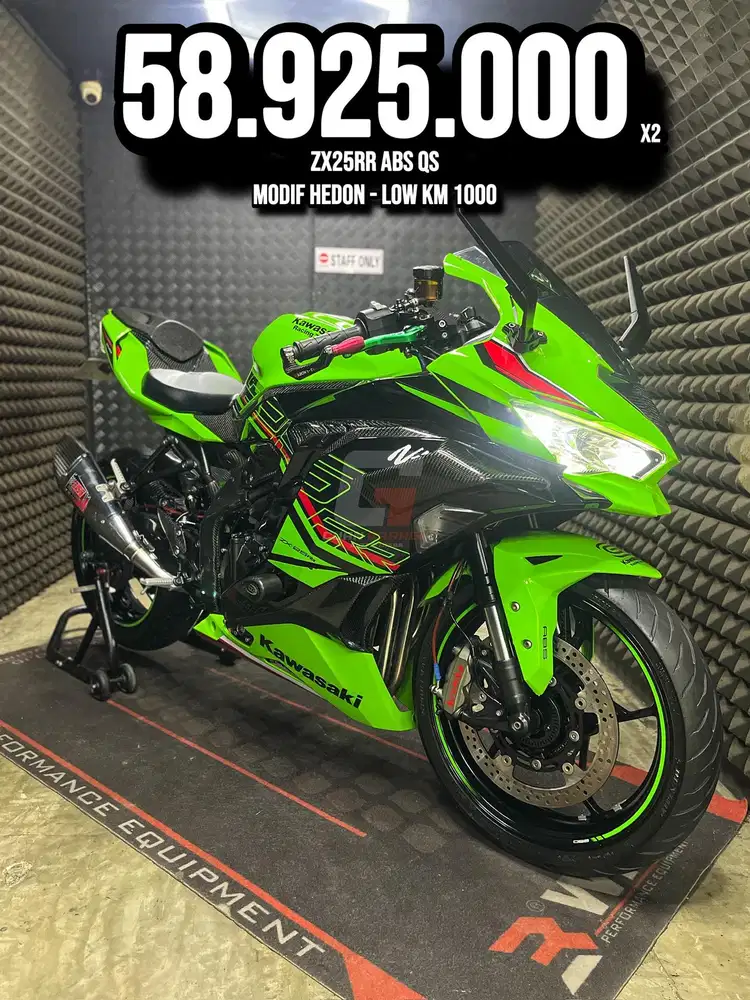 ZX25RR OR ZX 25 RR ABS QS 2023 MODIF HEDON LOW KM 1XXX WITH BREMBO