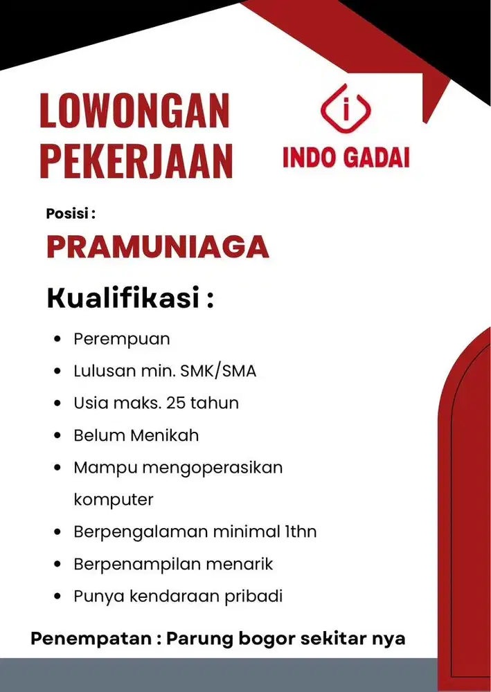LOWONGAN PEKERJAAN