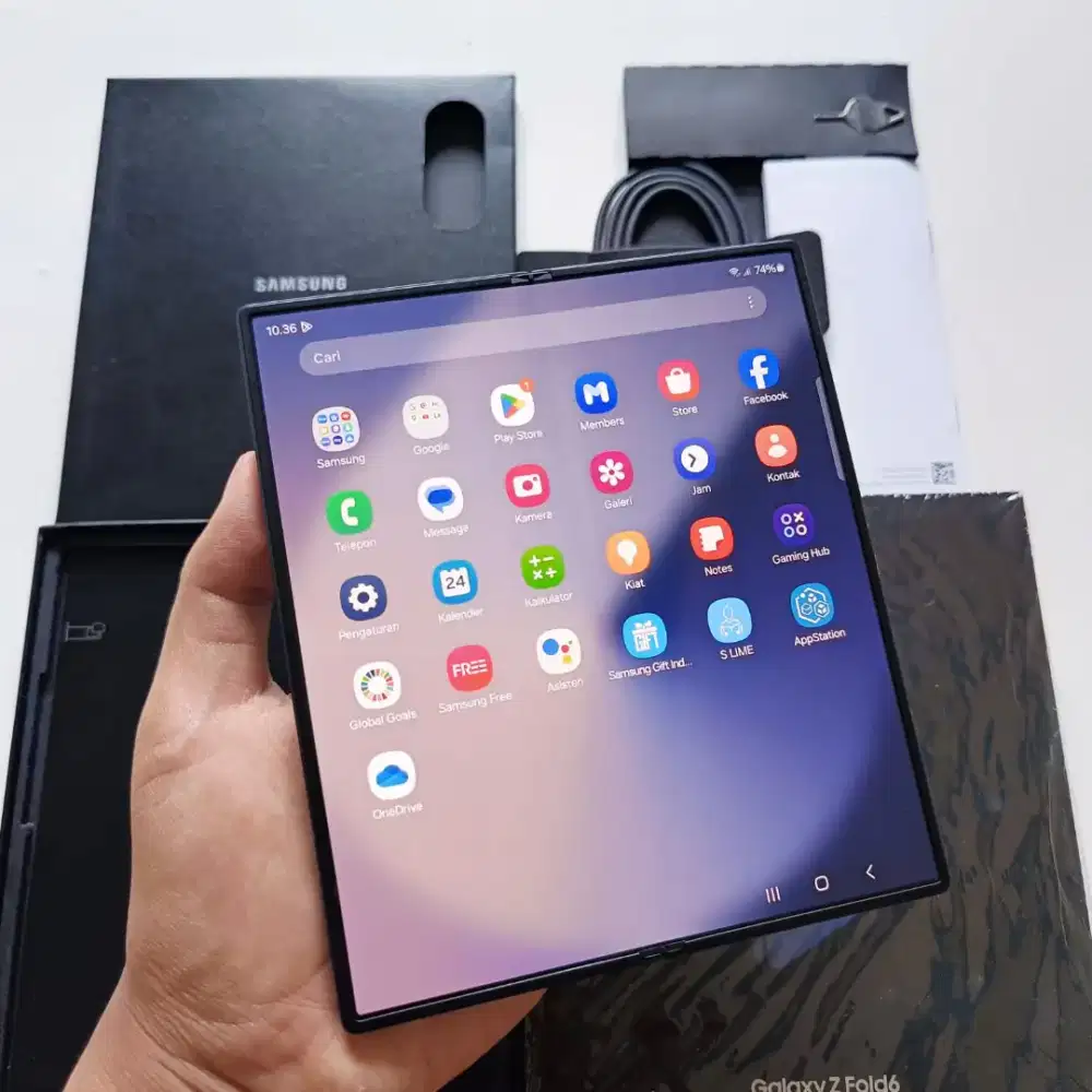 Samsung Z Fold 6 Sein (12/256) Nglupas Cat Dibazel Fullset Original