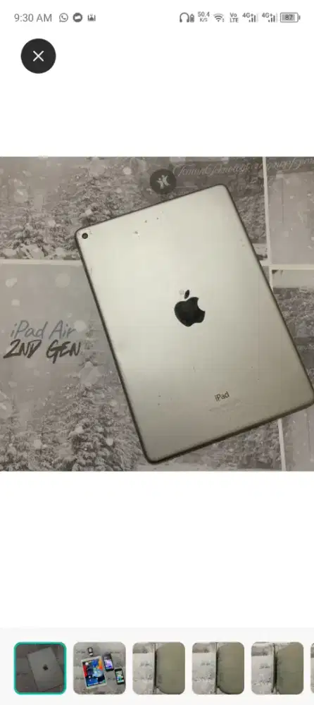 iPad Air 2 - Space Gray - 64Gb - Tipe Wifi (tidak ada slot kartu SIM)