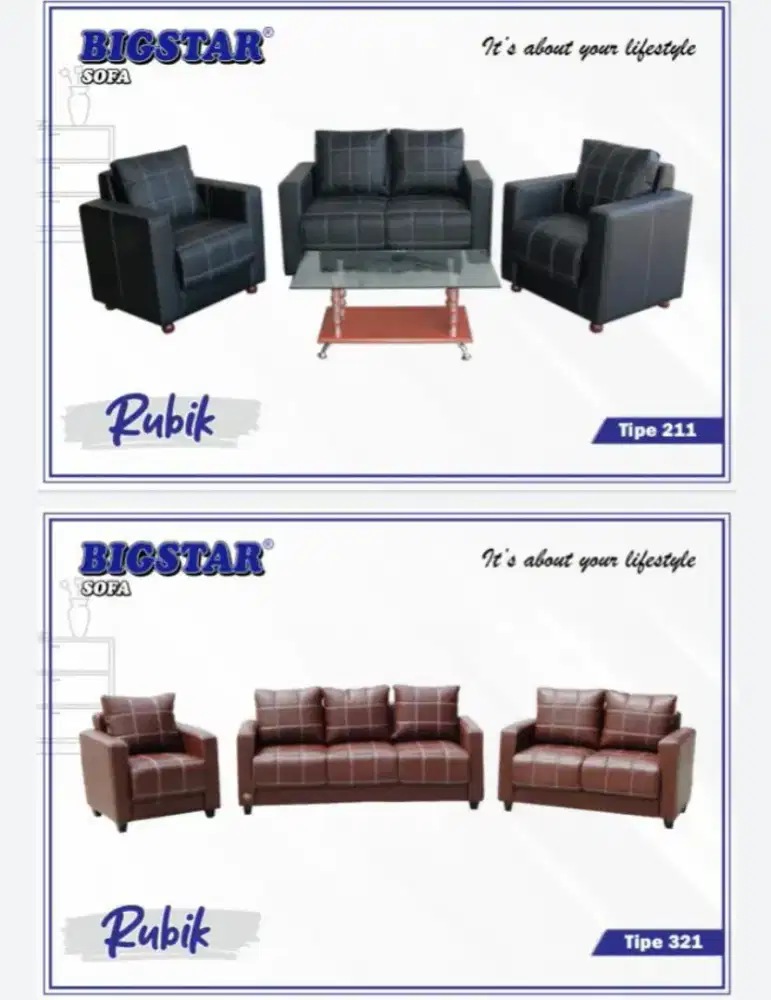 Sofa ruang tamu tipe set 321 merk Bigtop produk Bigland
