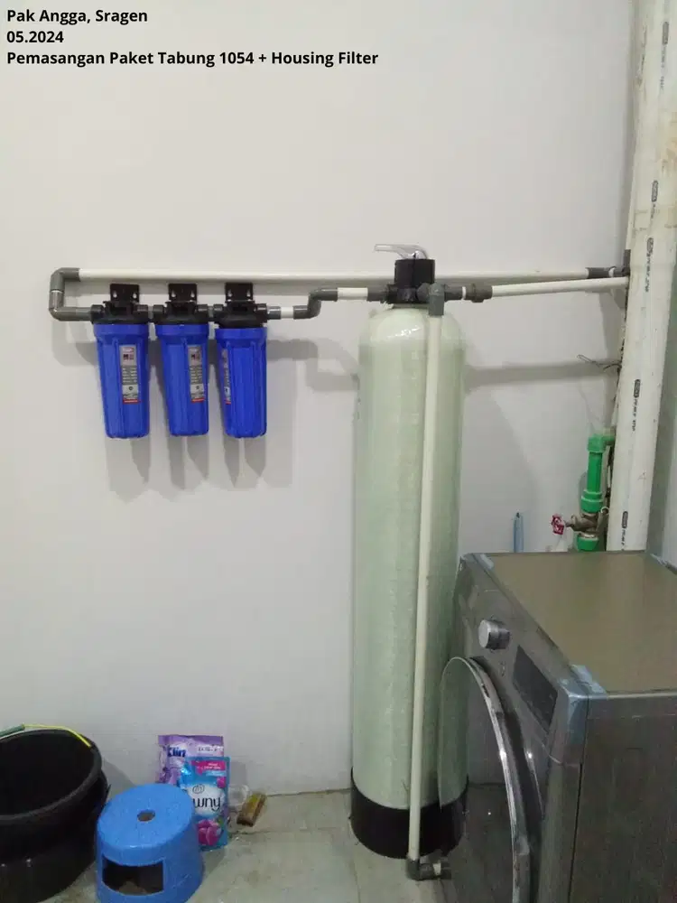 Paket Instalasi Filter Air SPPG – Tabung FRP 1054 + 3 Housing