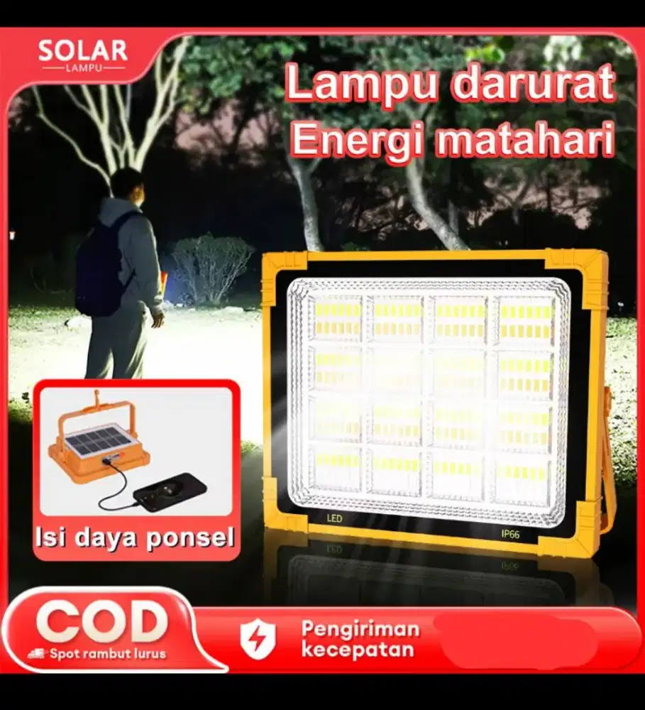 JUAL LAMPU TENAGA SURYA UNTUK CAMPING MURAH 100 W