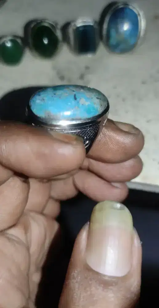 Cincin PIRUS PERSIA BLUE PANCI ISTIMEWA(Tembus CAHAYA)