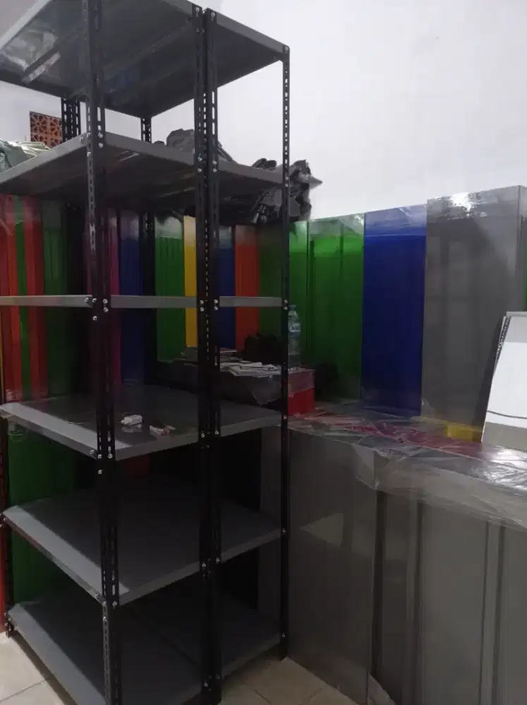 Rak besi rak buku rak susun