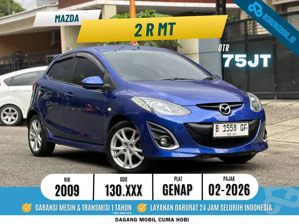 Kondisi Terbaik Mazda 2 R MT 2009 Biru Metalik
