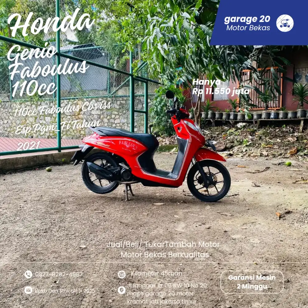 Honda Genio 110cc cbs iss esp fi tahun 2021