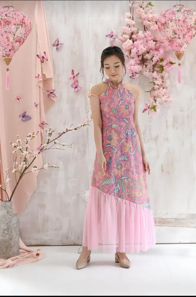 Gwen Dress Batik Pink