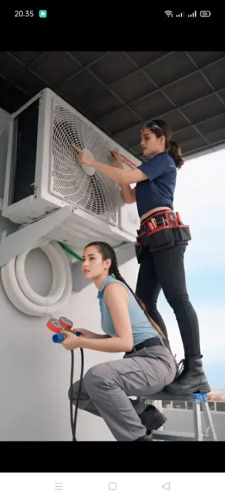 Jasa servis AC kulkas mesin cuci kompa air dll bergaransi