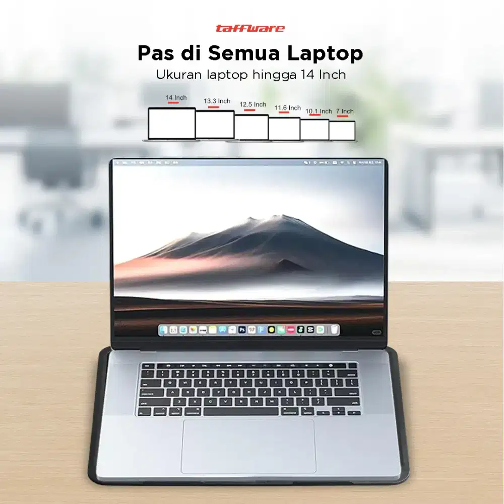 Cooling Pad Laptop Kipas Pendingin Ultra Thin 1 Fan 14 Inch