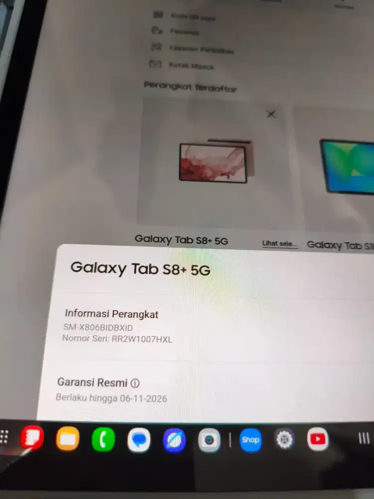 Samsung tab s8 plus 5g garansi panjang