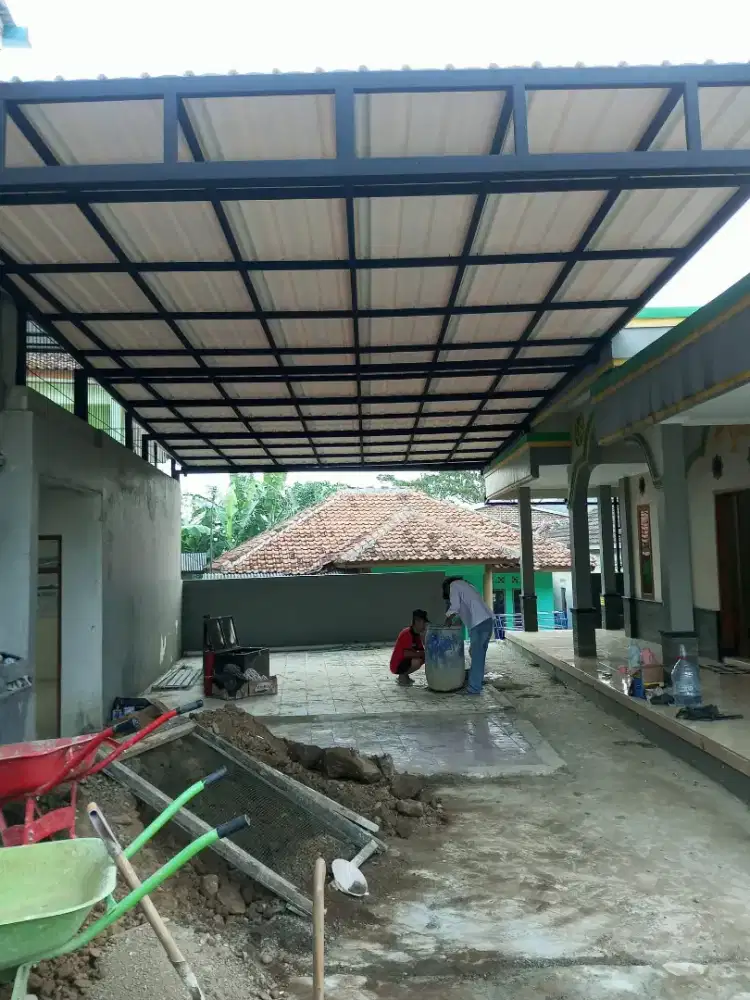 kanopi minimalis besi galvanis anti karat