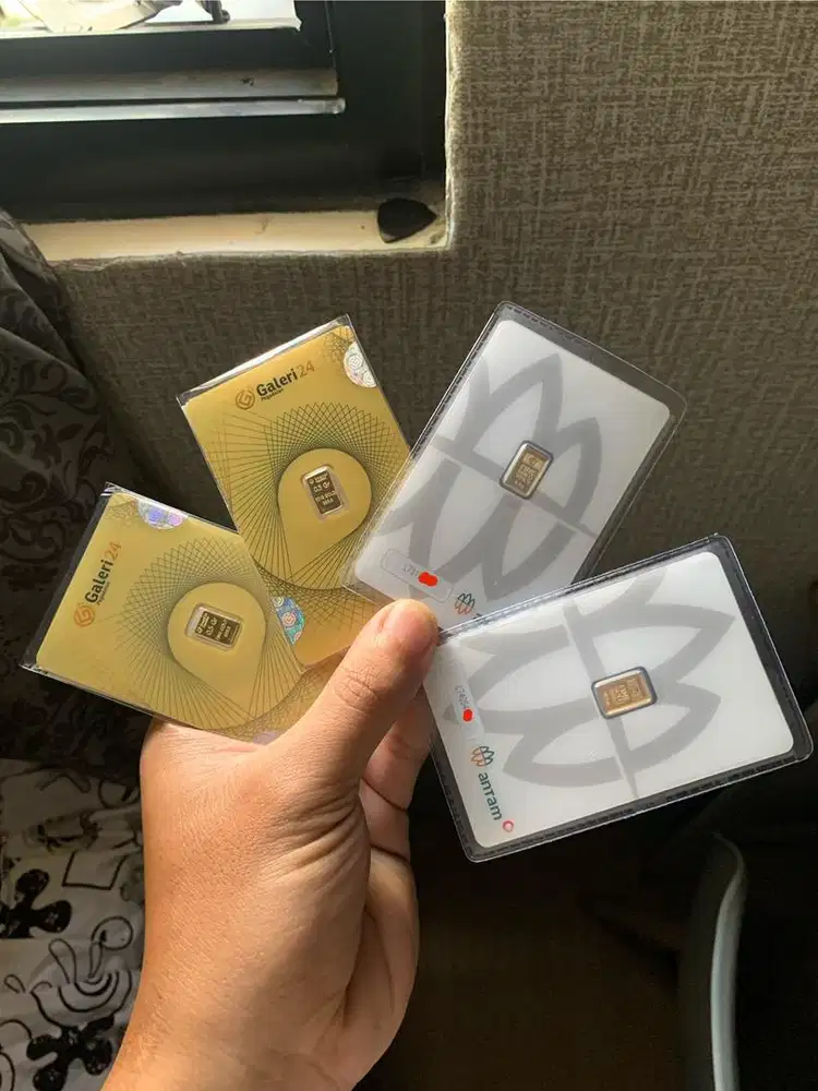Logam Mulia LM Emas 24K Antam Galeri 24 G24 0,5 Gr 0,5gr 0.5 Gram
