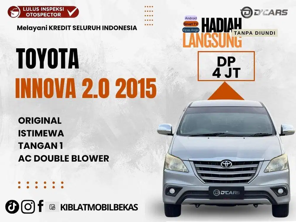 TOYOTA INNOVA 2.0 2015 TANGAN 1 ISTIMEWA ORIGINAL REBORN