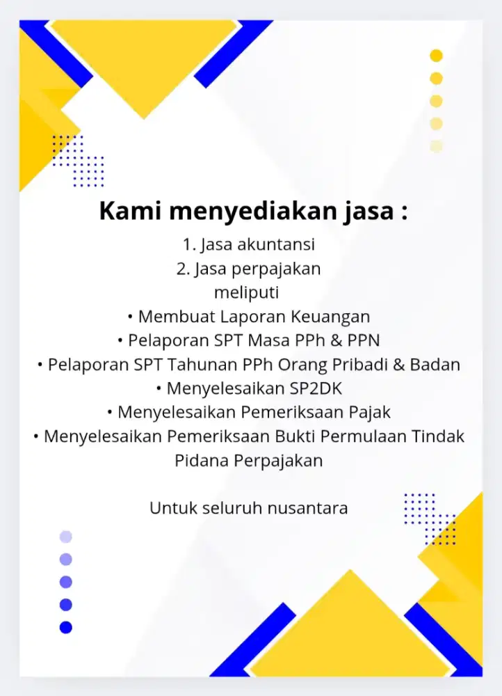 Jasa akuntansi & jasa perpajakan