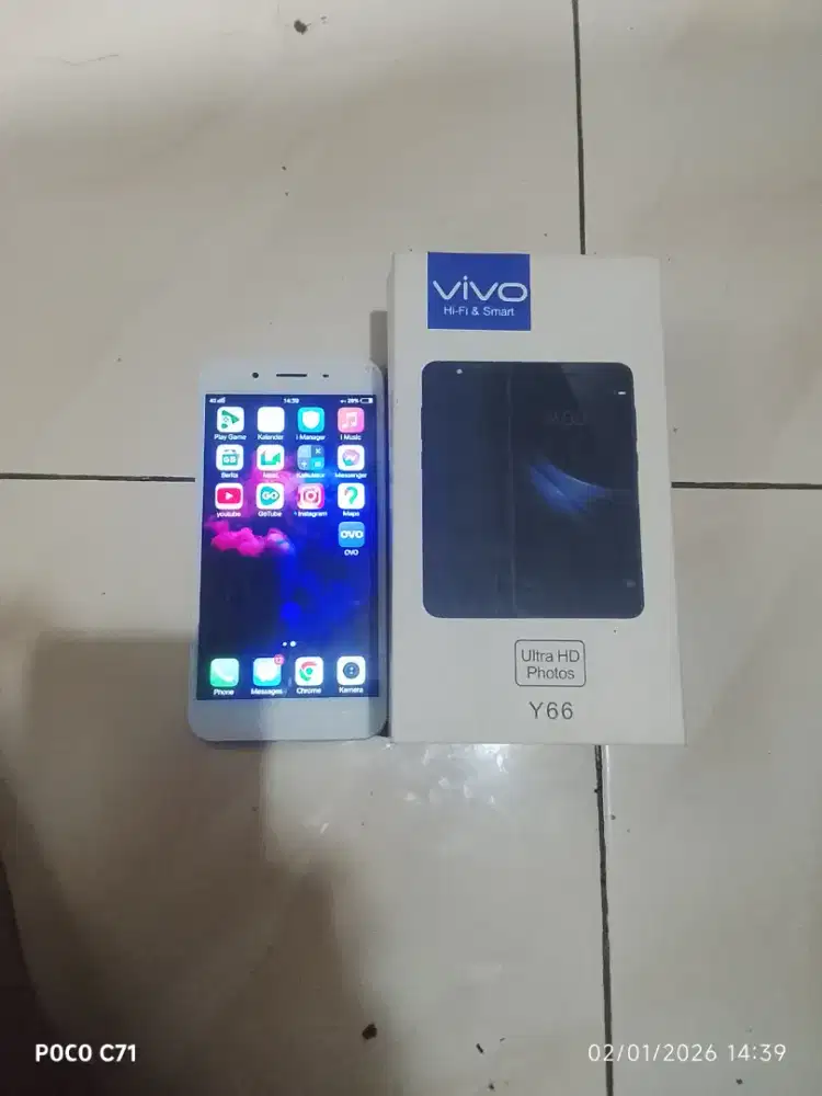 Jual hp Vivo Y66 Ram 4Gb /64Gb