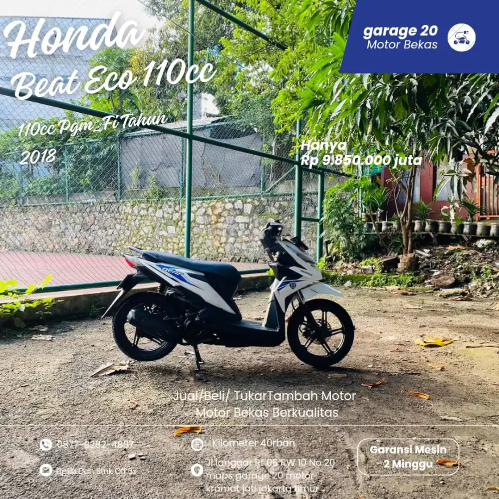 Honda Beat Eco 110cc CBS Pgm_Fi Tahun 2018