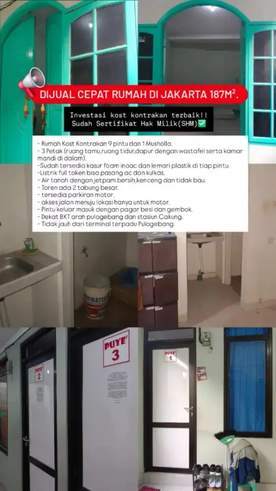 Dijual cepat kost2an rapih