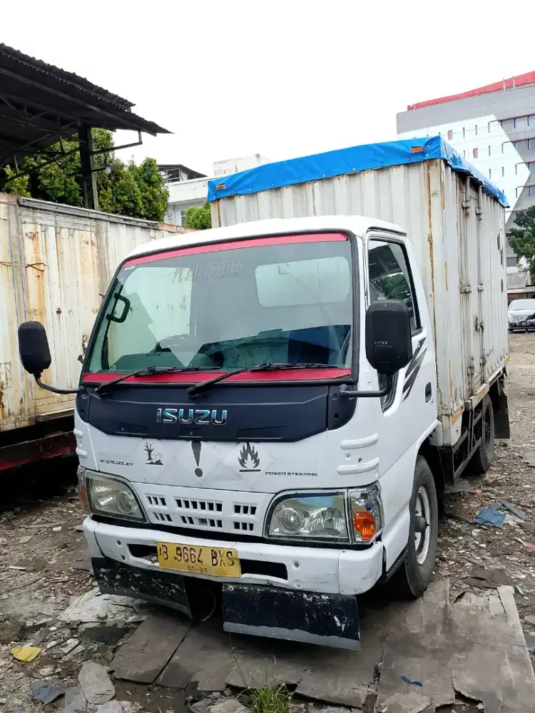 ISUZU ELF CDE NKR55 BOX BESI 2017 ENGKEL 4 RODA TGN1 ORI SIAP KERJA