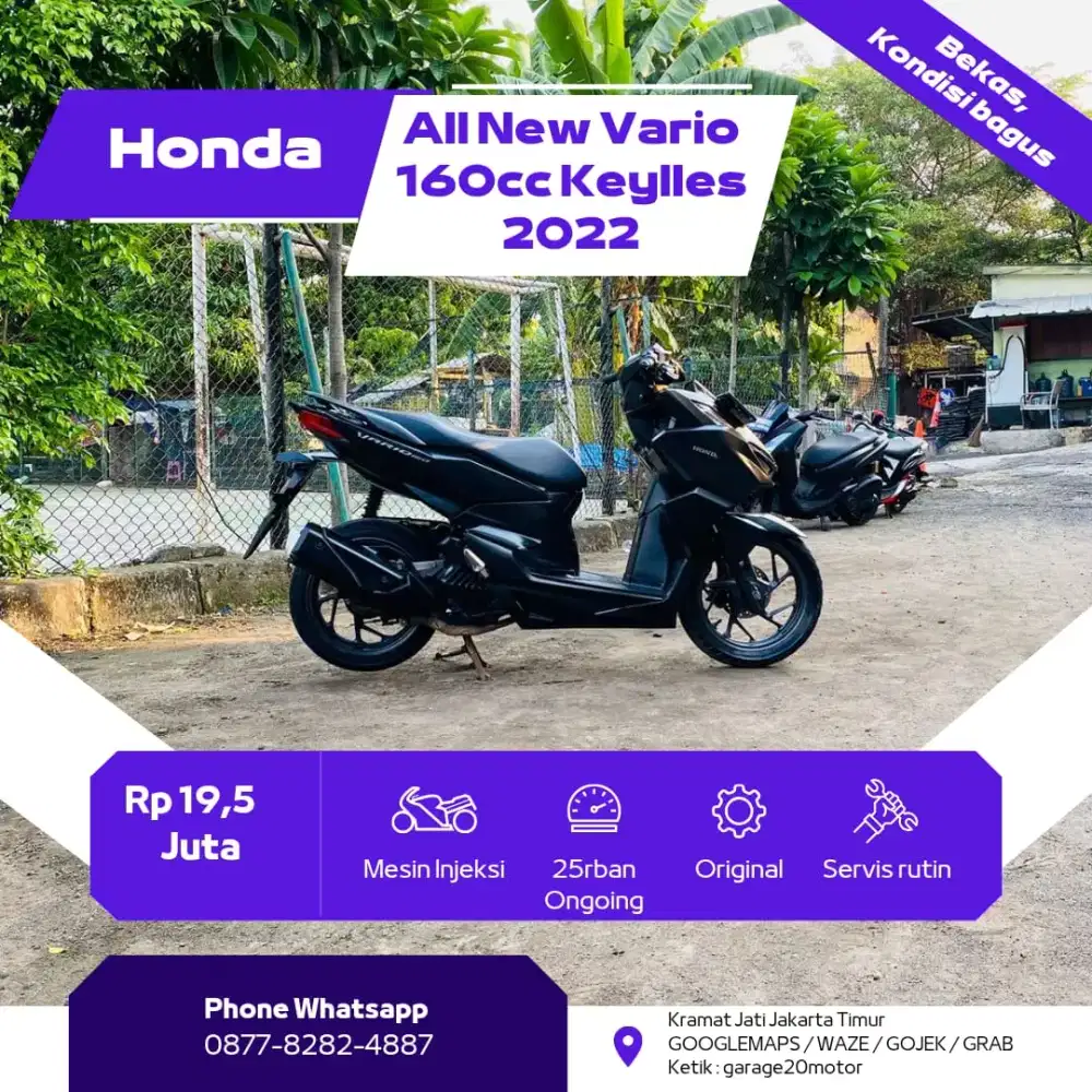 Honda All New Vario 160cc keylles cbs iss Tahun 2020
