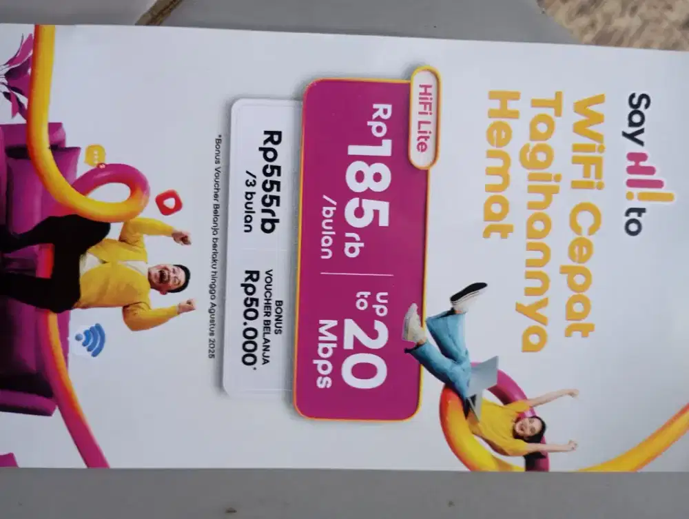 Internet TV kabel wifi Indosat hi-fi