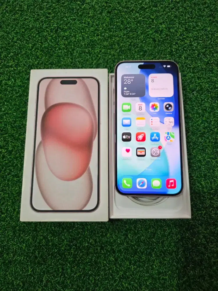 IPhone 15 Plus 256gb IBox Pink  Lengkap Normal