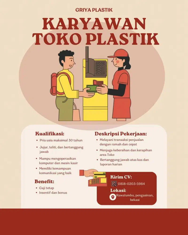 Keryawan toko plastik