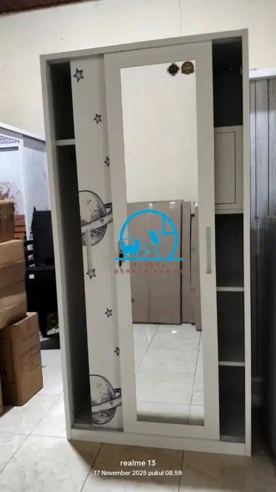 Ready!! Lemari pakaian besi 2 pintu