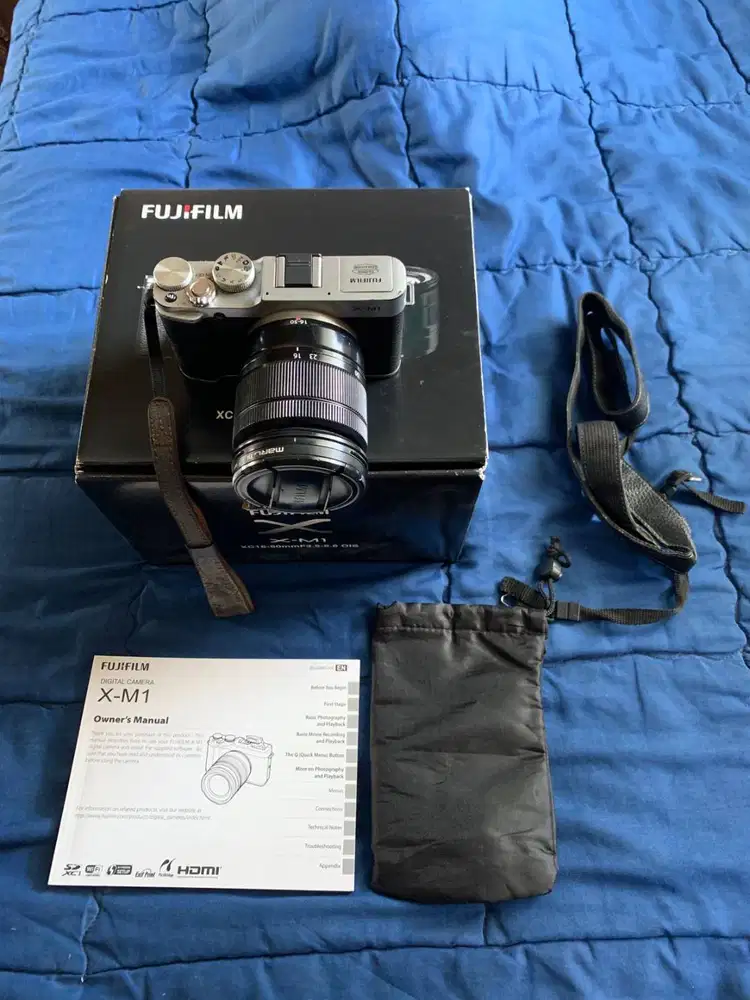 Kamera Mirrorles Fujifilm X-M1 Lensa Kit 16-50mm F3.5-5.6 OIS FULL SET