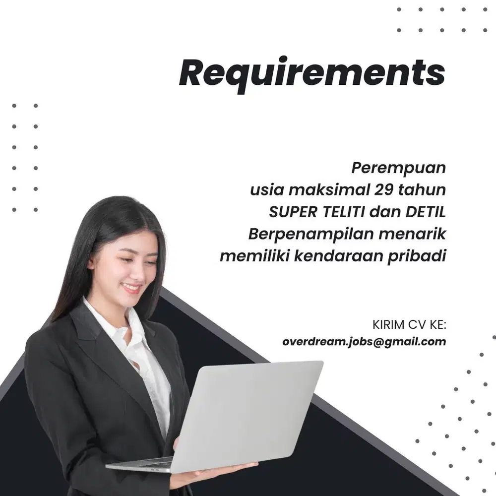 Dicari ASISTANT untuk Project Manager