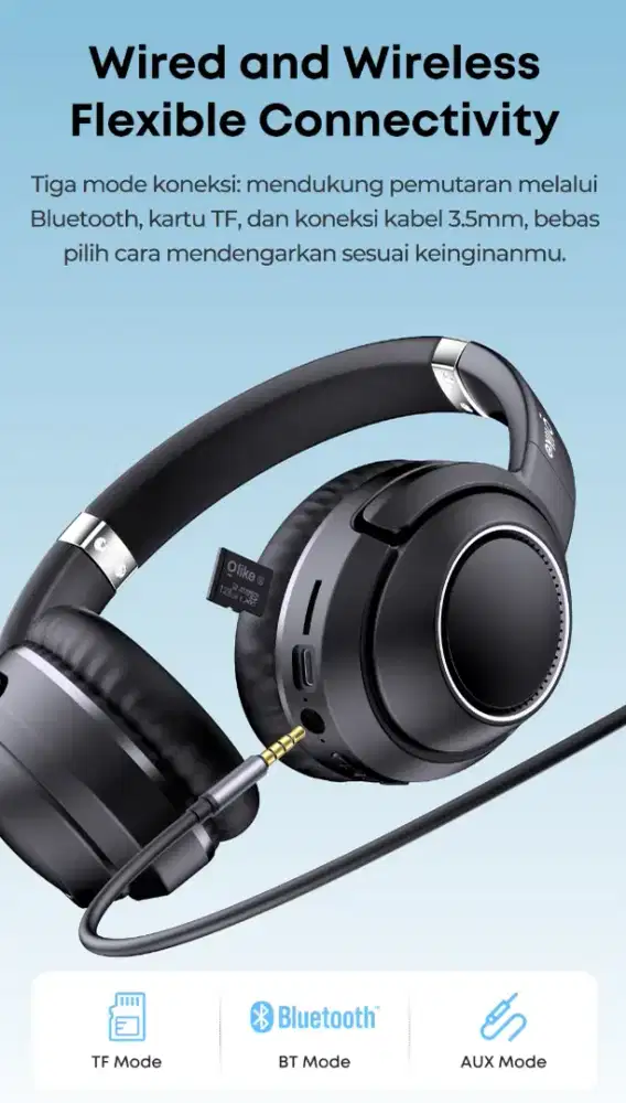 Headphones bluetooth OLIKE Titan H1S new