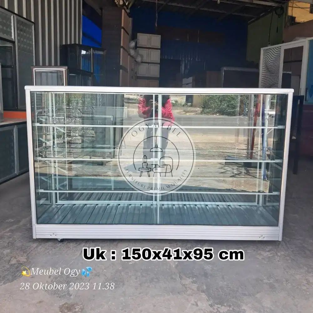 PROMO ETALASE JUALAN UK 1,5 METER TERMURAH SALE