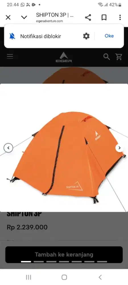 TENDA EIFER SHIPTON 3P