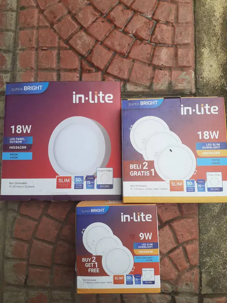 Lampu Downlight 9W, 18 W, dan 18 W outdoor